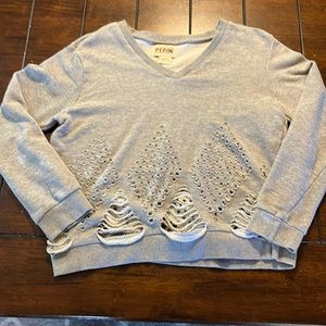Pepin gray cut out sweatshirt